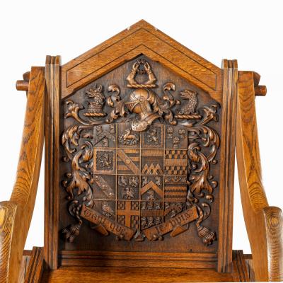 A pair of Glastonbury chairs made for the Pembertons of Durham