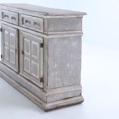 A pair of Italian 18th Century painted walnut servers