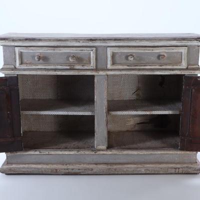 A pair of Italian 18th Century painted walnut servers