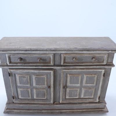 A pair of Italian 18th Century painted walnut servers