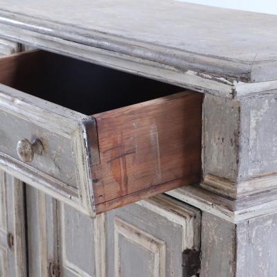 A pair of Italian 18th Century painted walnut servers