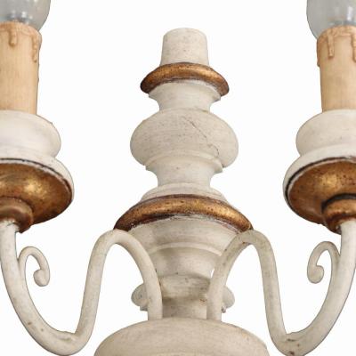 A pair of Italian painted wood sconces C 1950 