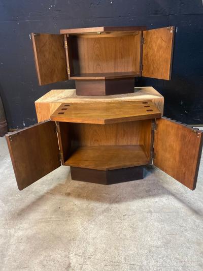 A pair of Lane Tower Suite Nightstands designed by Dave Parmalee 1970s