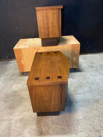 A pair of Lane Tower Suite Nightstands designed by Dave Parmalee 1970s
