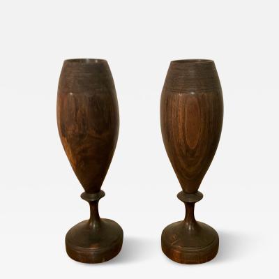 A pair of Lignum Vitae Goblets