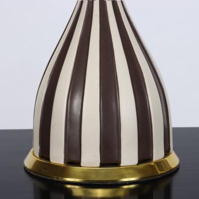 A pair of Mid Century Harlequin table lamps by Gerald Thurston Circa 1950 