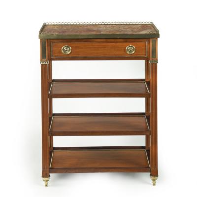 A pair of Napoleon III satinwood side tables or bedside tables