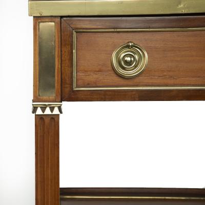 A pair of Napoleon III satinwood side tables or bedside tables