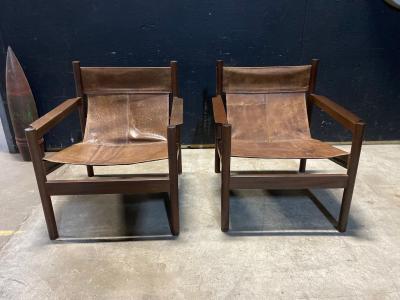A pair of Roxinho Armchairs designed by Michel Arnoult