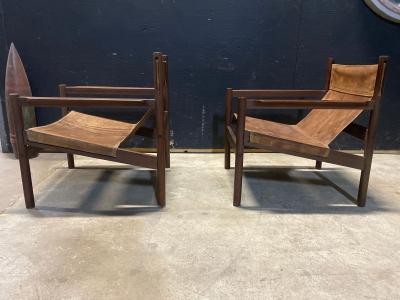 A pair of Roxinho Armchairs designed by Michel Arnoult