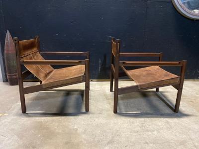 A pair of Roxinho Armchairs designed by Michel Arnoult