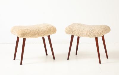 A pair of Swedish Modern Stools Circa 1940s