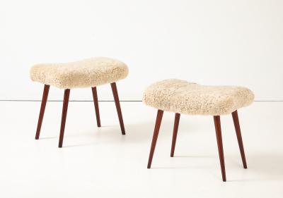 A pair of Swedish Modern Stools Circa 1940s