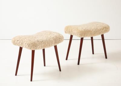 A pair of Swedish Modern Stools Circa 1940s