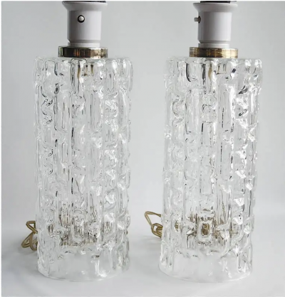 A pair of Swedish mid century table lamps