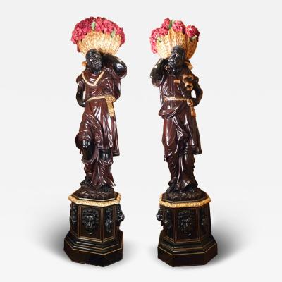 A pair of Venetian blackamoors