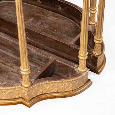 A pair of Victorian Hepplewhite style satinwood console tables