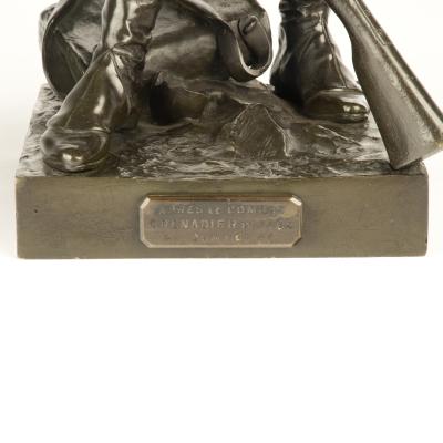 A pair of bronze figures entitled Avant le combat and Apr s le combat 