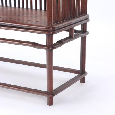 A pair of hardwood Chinese benches early 20th C