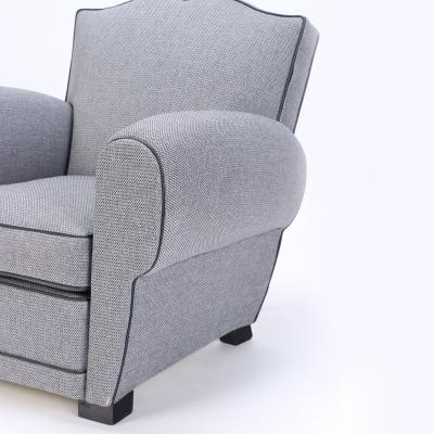 A pair of newly restored and upholstered French Art Deco club chairs C 1940 