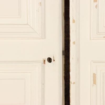 A pair of painted French doors C 1900 