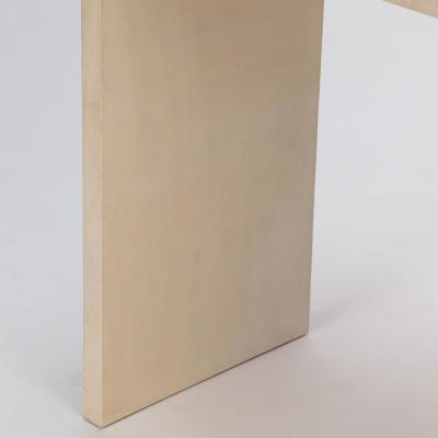 A pair of parchment covered console tables Contemporary 