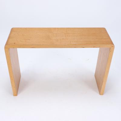 A pair of rounded cerused oak console tables Contemporary