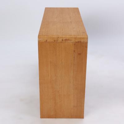 A pair of rounded cerused oak console tables Contemporary