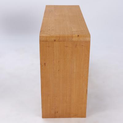 A pair of rounded cerused oak console tables Contemporary