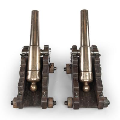 A pair of ships Bronze Cannon from the S V Jura 1875