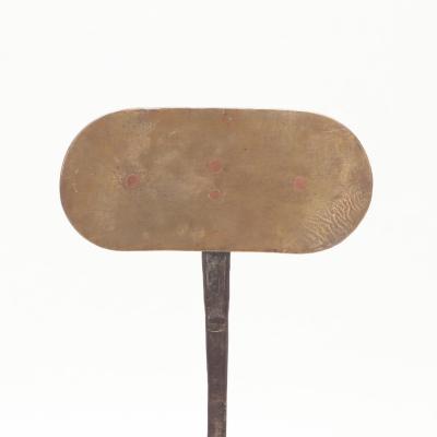 A pair of vintage mixed metal side chairs circa 1970 