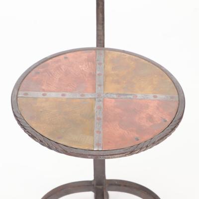 A pair of vintage mixed metal side chairs circa 1970 
