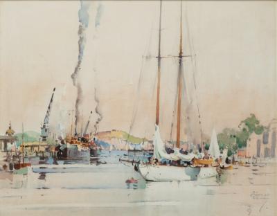 A pair of watercolours by Albert Gordon Thomas R S W 1893 1970 
