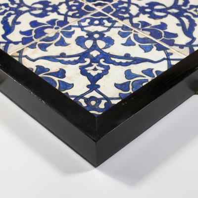 A panel of four square Ottoman Empire Dome of the Rock tiles