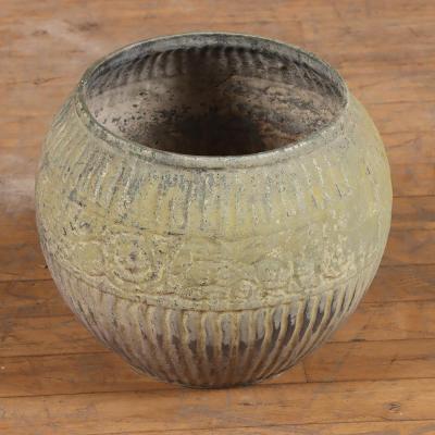 A petite French Art Deco table top lead planter C 1930 