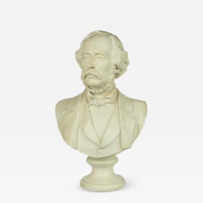 A plaster bust of a Victorian gentleman by Boehm