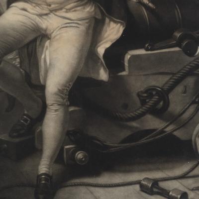 A portrait mezzotint of Admiral Viscount Duncan