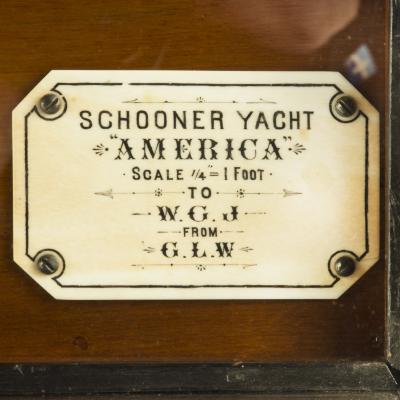 A presentation model of America s Cup winner America by G L Watson