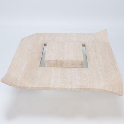 A rare Mid Century Modern Italian travertine coffee table circa 1970 