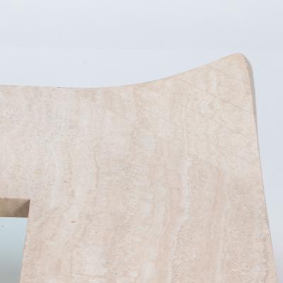 A rare Mid Century Modern Italian travertine coffee table circa 1970 