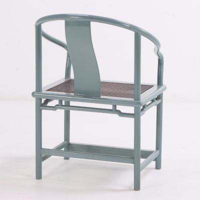 A set of 12 lacquered rounded back armchairs with cane seats C 1970 