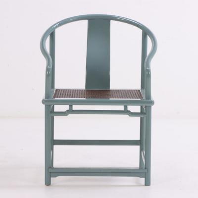 A set of 12 lacquered rounded back armchairs with cane seats C 1970 