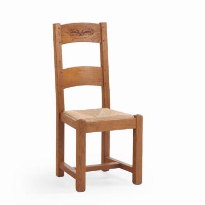 A set of 14 French oak ladderback dining chairs C 1960 