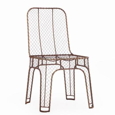 A set of 4 French iron side chairs C 1980 