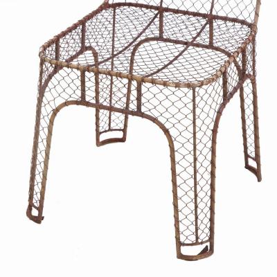 A set of 4 French iron side chairs C 1980 