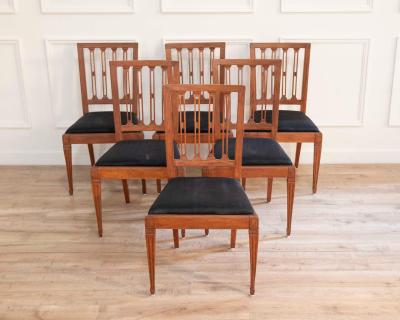 A set of 6 period Gustavian Scandinavian Chairs