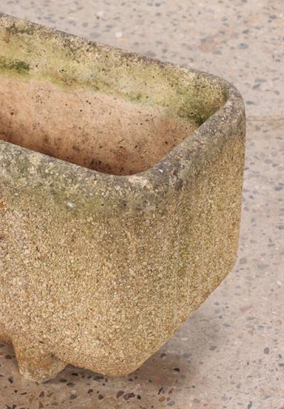 A set of Four French Modernist cast stone planters C 1960 