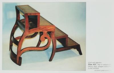 A set of Regency mahogany metamorphic library steps