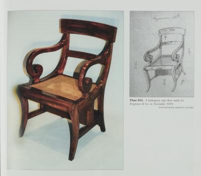 A set of Regency mahogany metamorphic library steps