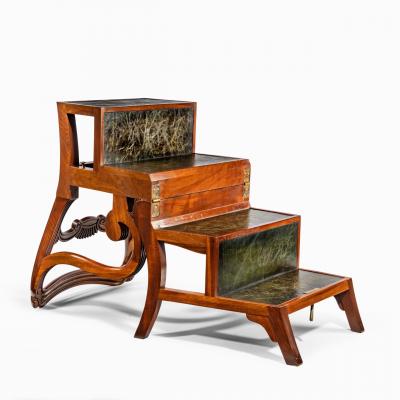 A set of Regency mahogany metamorphic library steps
